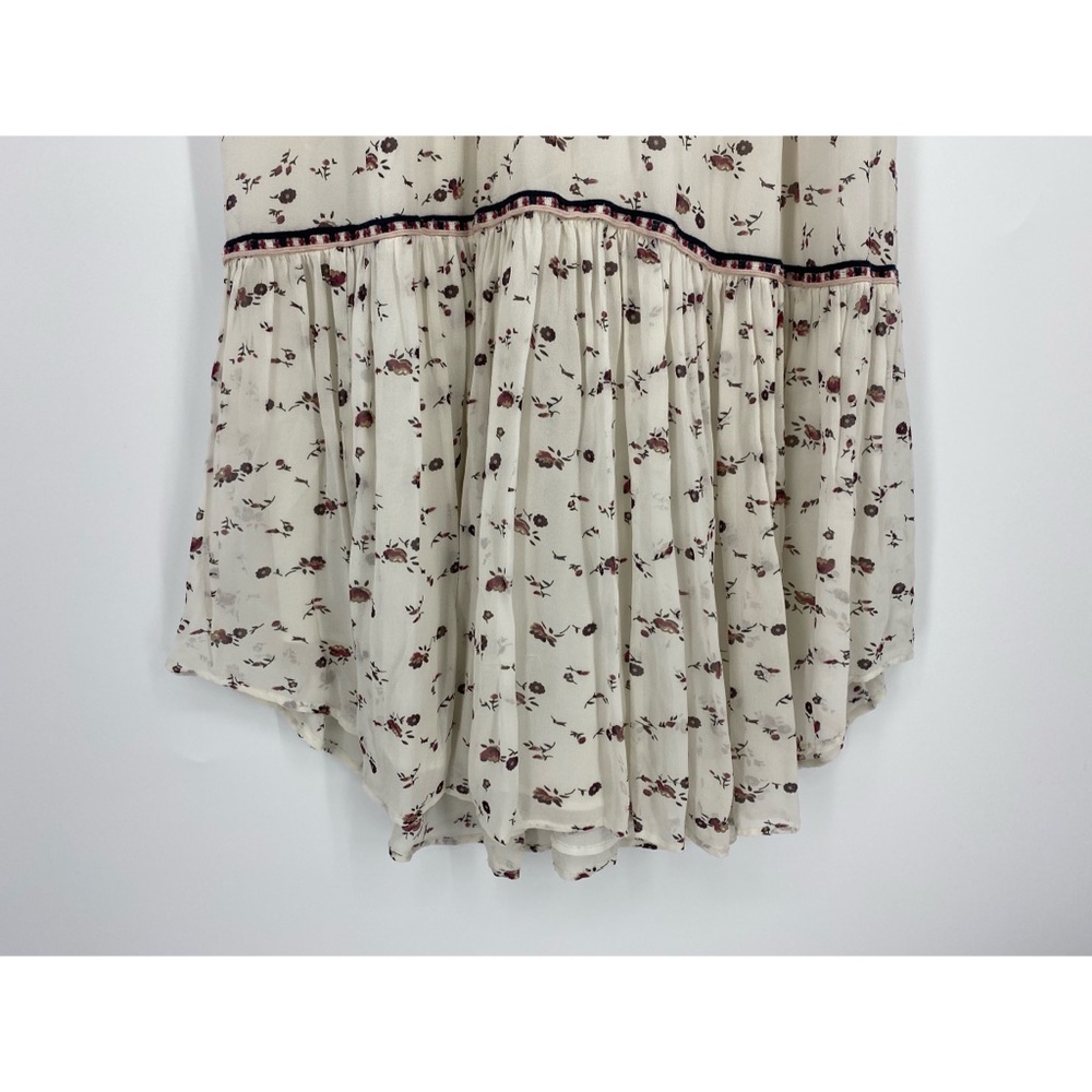 Ulla Johnson Embroidered Chiffon Silk Leena Floral Print Midi Dress - Picture 12 of 13
